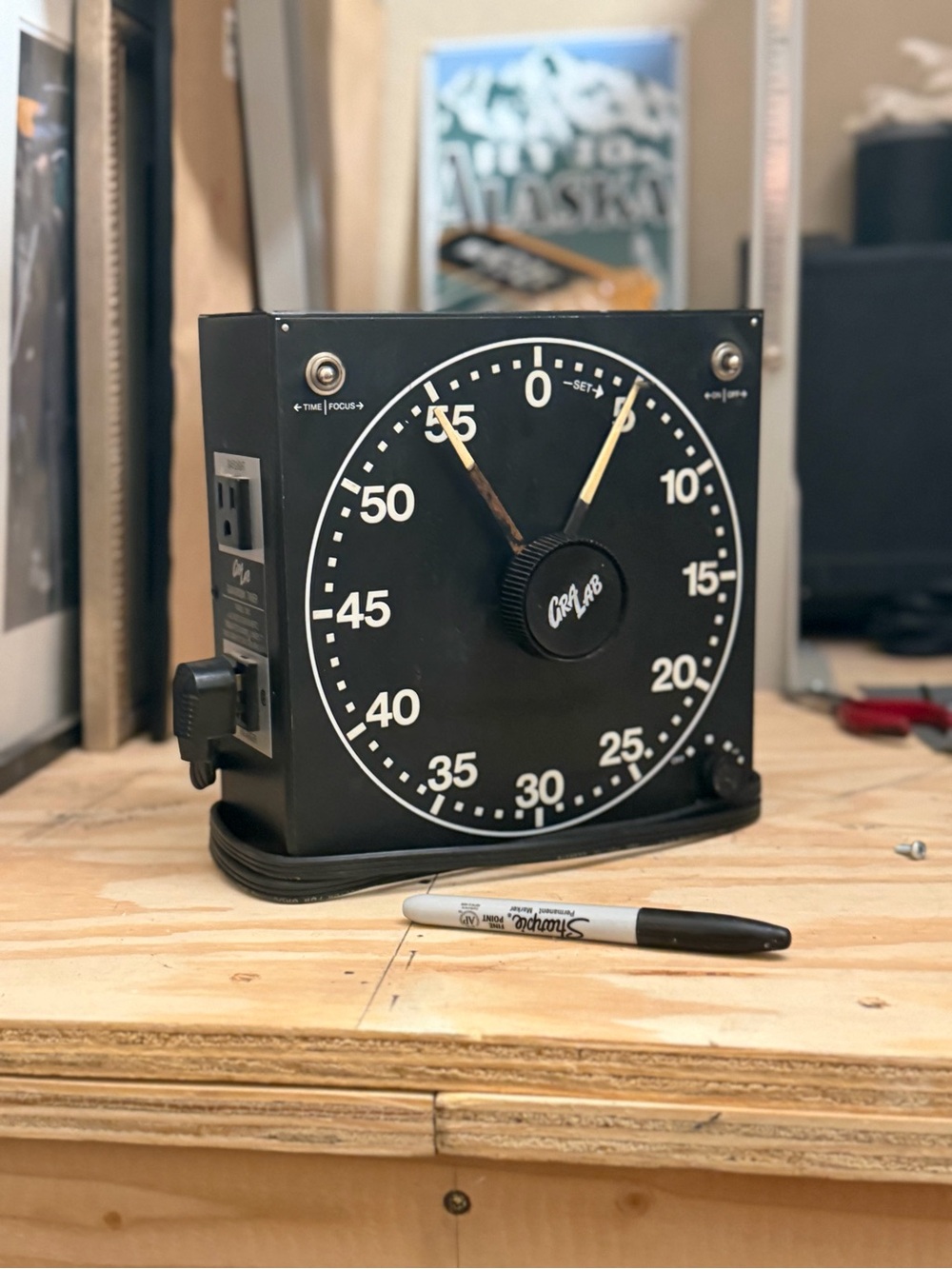 Black Mechanical Darkroom Timer - Vintage Style